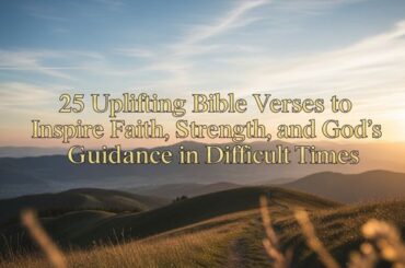 25 Uplifting Bible Verses to Inspire Faith, Strength, and God’s Guidance in Difficult Times