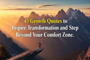 45 Growth quotes to Inspire Transformation and Step Beyond Your Comfort Zone.