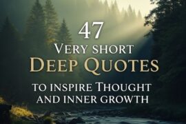 47 Very Short Deep Quotes to Inspire Thought and Inner Growth