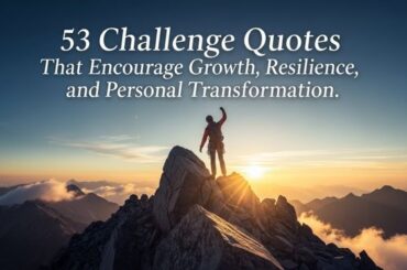 53 Challenge quotes That Encourage Growth, Resilience, and Personal Transformation.