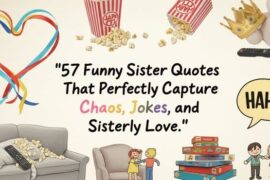 57 funny Sister quotes That Perfectly Capture Chaos, Jokes, and Sisterly Love.