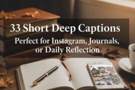 Short Deep Captions Perfect for Instagram, Journals, or Daily Reflection