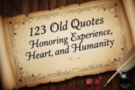 123 Old Quotes Honoring Experience, Heart, and Humanity