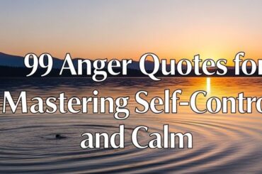 99 Anger Quotes for Mastering Self-control and Calm