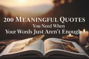200 Meaningful Quotes You Need When Your Words Just Aren't Enough